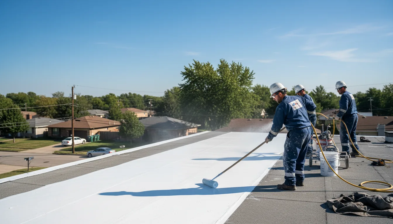 Commercial roof coating in Rosston, TX near me